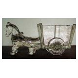 Porcelain Candy Dish With Lid, 3 Glass Cruet, Glass Bowl, Cream And Sugar, And More