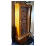 Gun Cabinet With Lockable Glass Door, Holds Up To 7 Long Guns, 74" x 35" x 15"