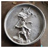 Cast Metal Ornate Plate, 11"