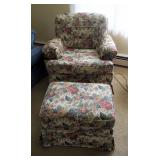 Justice Furniture Manufacturing Upholstered Armchair, 34" x 36" x 34", With Matching Rolling Foot St