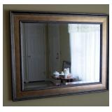 Framed Beveled Glass Wall Mirror, 24" x 30"
