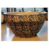 Robinson Ransbottom Spongeware Blue Pottery Mixing Bowl Set, Qty 3