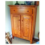 Solid Wood 2 Door Storage Cabinet With Single Drawer, 52" x 36" x 16.5"