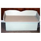 Painted Wood Childs Toybox/Bench With Hinged Lid, 19" x 40" x 19"