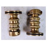 Antique Brass Firehose Nozzles, Qty 2