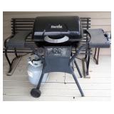 Char-Broil Rolling Gas Grill With 2 Burners, 44" x 48" x 18", Includes Propane Tank