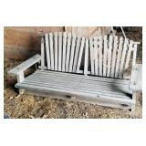 Wood Porch Swing, 27" x 62" x 26" With Stand