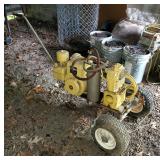 Vintage Gas Powered Air Compressor With Briggs And Stratton 5 HP Motor