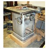 Rockwell Delta Electric Table Saw On Rolling Stand, Powers On, 40.25" x 46" x 32"