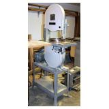 Rockwell International Electric Vertical Band Saw Model 14 On Steel Stand, Powers On, 65.5" x 16" x 