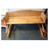 Antique Buckboard Wagon Seat With Leaf Springs, 19" x 41" x 26"