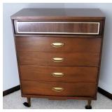 Vintage Bassett Furniture Industries Solid Wood 4-Drawer Chest Of Drawers, 42" x 34" x 18"