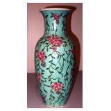 Painted Porcelain Vase 16" Tall,