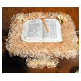 Vintage Wedding Cake Topper, Miniature Bible On Podium, And More