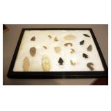 Authentic Arrowhead And Fishhook Collection, Qty 18 Pieces, In Display Box
