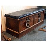 Lane Cedar Lined Hope Chest, With Upholstered Cushion, 17.5" x 44" x 16