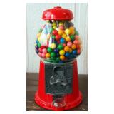 Carousel Coin Operated Bubble Gum Dispenser, Dated 1985, 11"