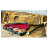 MarxOchime Violin Uke, Miniature Toy Violin And Symphonet Recorder