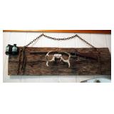 Antique BB Guns, On Barn Wood, With Antlers,