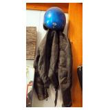 Vintage Childs Leather Motorcycle Jacket With Helmet