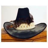 Western Restistal XXX Beaver Hat, Size 7.25, Bailey You Roll It Straw Hat, Size 6 5/8, And Western S