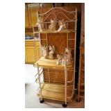 Metal Framed Bakers Rack, 64.5" x 28" x 19"