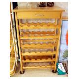 Catscill Craftsman Inc. Solid Wood Wine Rack With Drawer, 40" x 24" x 13"