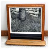 Hand Crafted Framed Wall Shelf With R. Hicko Numbered Print 1 Of 25 21" x 22" x 5"