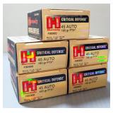 Hornady Critical Defense .45 Auto Ammo, Approx 100 Rds