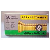 Sellier & Bellot 7.62x25 Tokarev Ammo, Approx 200 Rds