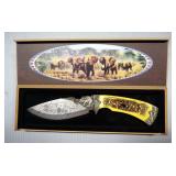 Elephant Themed Knife With Cut-Through Dimensional Handle, 5.25" Blade, In Display Box