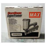 Max Cordless Super Framer Pneumatic Nailer Model GS683RH With Battery, Charger, And Manual, In Hard 