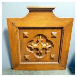 English Walnut Door, With Eye Hooks To Hang, 33.5" High x 29" Wide