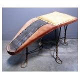 Vintage Shoe Stool Salesman Seat With Twisted Steel Legs