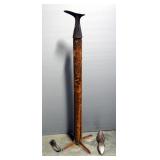 Antique Cobbler Stand With Cast Iron Forms