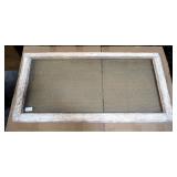 Frosted Window With Lace Design 38.5" Wide x 19.25" High