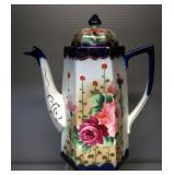 Nippon Tea Set With Pot, 6 Cups And Saucers, Belleek Creamer And Sugar And Spongeware Tea Cup and Sa