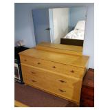 Mid Century Modern Ballman-Cummings 6 Drawer Dresser With Mirror, 61.5" x 50.25" x 17.5"