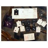 Lindenwold Simulated Gemstone Assortment And Walking Liberty Medallion, Qty 13