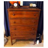 Solid Wood 4 Drawer Chest Of Drawers, 43" x 30" x 15.5"