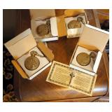 American International Mint Commemorative Statue Of Liberty Pocket Watches, Qty 4