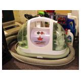 Bisssell Little Green Pro Heat Turbo Brush Carpet Washing Machine, H2OMOP 5-N-1 Mop System, And Vint