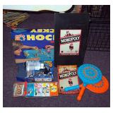 Vintage Game Assortment Including, 1954 Monopoly, Sure Shot Hockey, Vintage Card Games, Old Maid, St