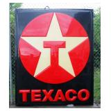 Texaco Molded Plastic Gas Station Sign, Approx 88" High x 71" Wide