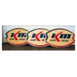 Kerr & McGee Molded Plastic Gas Station Signs, Qty 3, Each Approx 34" High x 52" Wide