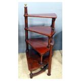 4-Tiered Shelf, Circular Staircase Design, With Optional Longer Top Post, 31" High (To Top Shelf) x 