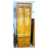 Bassett Furniture Cupboard With 3 Lower Drawers, Pull Out Tray And 2-Door Cabinet With Single Adjust