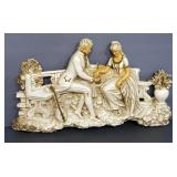 High Relief Dimensional Wall Hanging Artwork Of Colonial Couple, 31" W x 18" H x 3.25" D