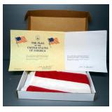 US Flag Flown Over US Capital With Certificate, In Box