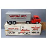 Vintage Marx Toys Western Auto Miniature Tractor Trailer, Approx 25" Long, In Original Box